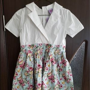 NWT JoeElla Cotton satin girl dress 10